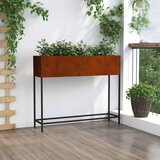 Povišeni Vrtni Planter Rđa 100 x 26 x 82 cm | shoptok.hr