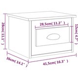  Zidni noćni ormarići 2 kom visoki sjaj bijeli 41,5 x 36 x 28 cm | shoptok.hr