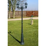  Vrtna stupna svjetiljka 215 cm tamnozelena/crna aluminijska | shoptok.hr