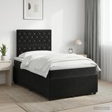  Boxspring krevet s madracem Crna 120 x 190 cm Baršun | shoptok.hr