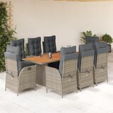  9-dijelni vrtni blagovaonski set sivi od poliratana | shoptok.hr
