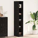 vidaXL Ormarić Set od 2 Crni hrast Konstruirano drvo 30 x 50 x 200 cm