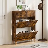  Ormar za cipele ALKMAAR 78 x 24 x 103 cm Konstruirano drvo - Dimljeni hrast | shoptok.hr