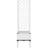  Vrtna sadilica s rešetkom bijela 40 x 40 x 142 cm PP | shoptok.hr