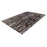 Kayoom USNJENA PREPROGA 200/280 cm tkano črna, bela | Shoptok.si
