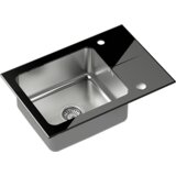 Quadron sudoper HUGH 116 crno staklo/čelik | shoptok.hr