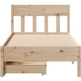vidaXL Okvir kreveta bez madraca 75 x 190 cm od masivne borovine | shoptok.hr