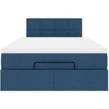vidaXL Otomanski okvir kreveta s madraca plavi 120x190 cm od tkanine | shoptok.hr