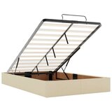 vidaXL Otomanski posteljni okvir brez vzmetnice krem 120x190 cm blago, (21611516) | Shoptok.si