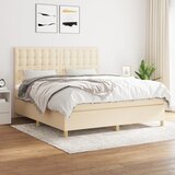  s oprugama i madracem krem 180x200 cm od tkanine | shoptok.hr