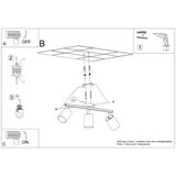  Stropna svetilka LEMMI 3 črna, (21626808) | Shoptok.si