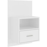 The Living Store Stenska nočna omarica visok sijaj bela - Stenska Nočna Omarica, (21421803) | Shoptok.si