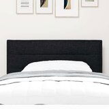 vidaXL Naslon za glavo Črna Les 100 x 7 x 78 cm Črn naslon za glavo | Shoptok.si