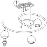Eglo Bimeda spot/3, led, gu10, 3x3w, 3x240lm, nikl crni/hrom | Eponuda.com