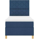Box Postelja z vzmetnico z vzmetnico Modra 90 x 200 cm blago, (5000125905) | Shoptok.si