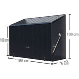  Trimetals - Vrtna kutija za pohranu / garaža za bicikl Sesame | Antracit | 76x185x139 cm | shoptok.hr