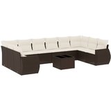Maison Chic Seti vrtnega pohištva - Vrtna garnitura - Vrtni pohištvo set 11-delna z blazinami rjava poli ratan, (21815985) | Shoptok.si