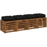 Jastučići za sjedalo od 4 dijela VIANEN 4 kom. 100% poliester Crna | Shoptok.si