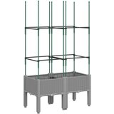  Vrtna sadilica s rešetkom svjetlosiva 80 x 40 x 142 5 cm PP | shoptok.hr