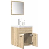  3-dijelni set kupaonskog namještaja boja hrasta sonome drveni Smeđa 41 x 38.5 x 46 cm Cijene