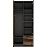 Modern Living Garderobna Omara Nubi, Barva Hrasta, Temno Siva | Shoptok.si