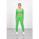 Kesi Set with a top blouse green neon