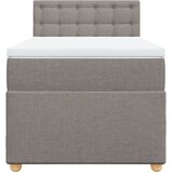  Krevet s oprugama i madracem smeđesivi 90x200 cm od tkanine | shoptok.hr