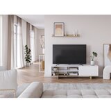 Marckeric Bijela TV komoda u dekoru hrasta 160x44 cm Cequoia – | shoptok.hr