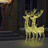  XXL akrilni božićni sobovi 250 LED 2 kom 180 cm topli bijeli | shoptok.hr