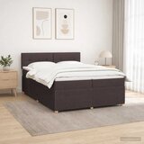  Boxspring krevet s madracem Tamno smeđa 200 x 200 cm Tkanina | shoptok.hr