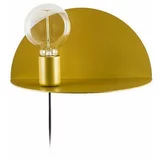 Homemania Decor zidna lampa s policom u zlatnoj boji Shelfie, dužine 15 cm