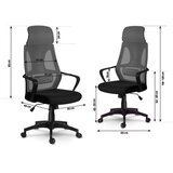 Uredska stolica Praga Micro-Mesh - siva Slike