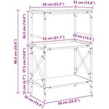  Regal za knjige s 3 razine crni 59x35x90,5 cm konstruirano drvo | shoptok.hr