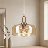 Luster na sajli AMAYA 1xE27/15W/230V zlatna/zadimljena bež | Eponuda.com