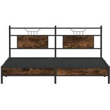  Metalni okvir kreveta bez madraca smeđa boja hrasta 183x213 cm | shoptok.hr