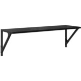 Police na zidu s policom 2 pcs Crni hrast 80 x 25 x 25,5 cm | shoptok.hr