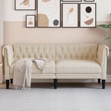 vidaXL Dvosjed Chesterfield krem od tkanine | shoptok.hr
