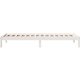 vidaXL Okvir kreveta bez madraca bijeli 100x210 cm masivna borovina | shoptok.hr