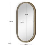 Kave Home Zidno ogledalo 31x61,5 cm Tiare – | shoptok.hr