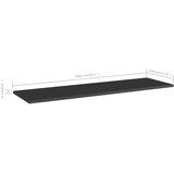 Police za knjige 8 kom visoki sjaj crne 100x30x1,5 cm iverica | Eponuda.ba