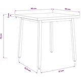  60 x 55 x 75 cm Čvrsto drvo akacije Bijela i crna Pravokutni - Bijela i crna 60 x 55 x 75 cm Živi rub | shoptok.hr