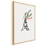  Plakat - Eiffel Tower and Colors 29.7x42 Zlatni okvir | shoptok.hr