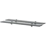 vidaXL Zidne police 2 kom staklene 80 x 10 cm 8 mm Cijene
