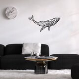Wallity Zidna dekoracija Whale 1, 56x31 cm, 1.5 mm, Crna Cene