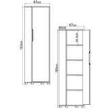 Hanah home Ormar Flora 47 Safir hrast Antracit | Eponuda.com
