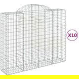  Lučne gabionske košare 10kom 200x50x160/180cm pocinčano željezo | shoptok.hr