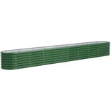 Furnova Visoka greda iz prašno premazanega jekla 332x40x36 cm zelena, (21921169) | Shoptok.si