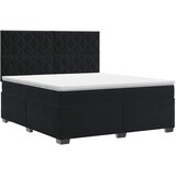  Boxspring krevet s madracem Crna 140 x 200 cm Baršun | shoptok.hr