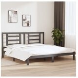  Posteljni okvir siv iz trdne borovine 200x200 cm | Shoptok.si