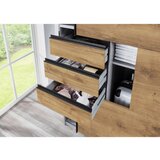 MID.YOU OMARA Z DRSNIMI VRATI, prozorno, barve hrasta | Shoptok.si
